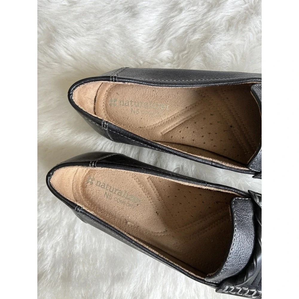 Naturalizer N5 Comfort KEIFER 6‎ M Driving Walking Loafers Black Preowned